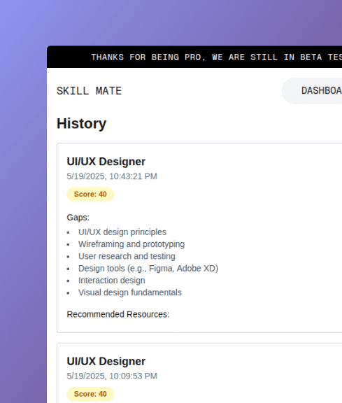 Track Your Progress and Resume Insights