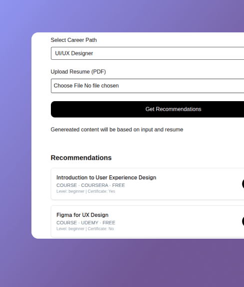 Get Resume-Based Recommendations to Level Up Your Skills